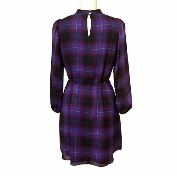 Ann Taylor Plaid Purple Dress - Picture 4 of 6
